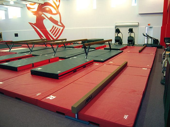 Rutgers beams with 20cm landing mats.